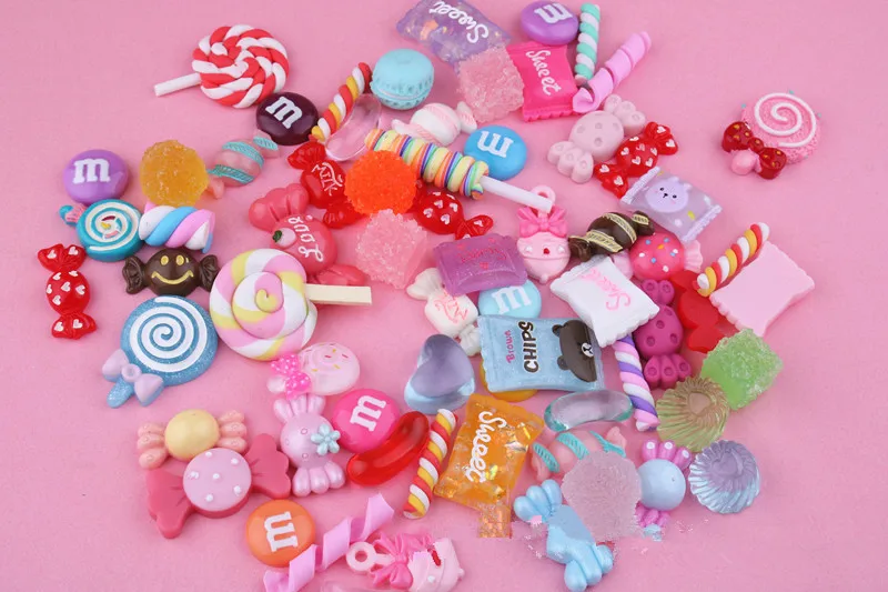 10 шт. Конфета из смолы браслеты с подвесками смешивания Конфеты DIY чехол для