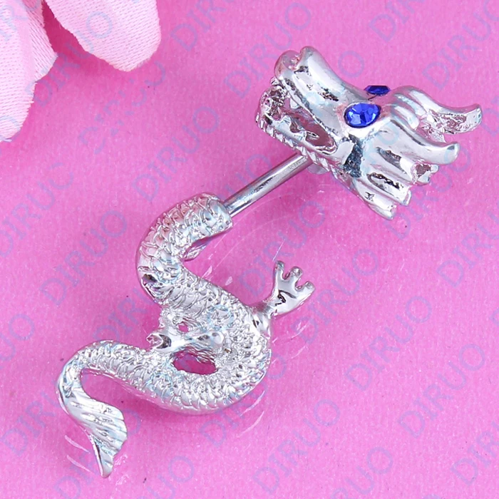 

Best Selling Retail Dragon navel ring Belly bar body piercing jewelry 316L surgical steel nickel-free