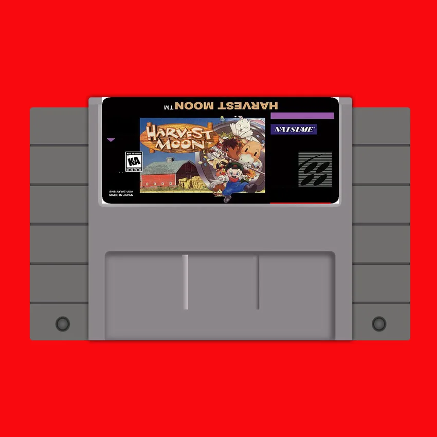 Save File Harvest Moon 16 bit большая серая игровая карта для США NTSC игровой плеер|16 bit|16 game cardbit