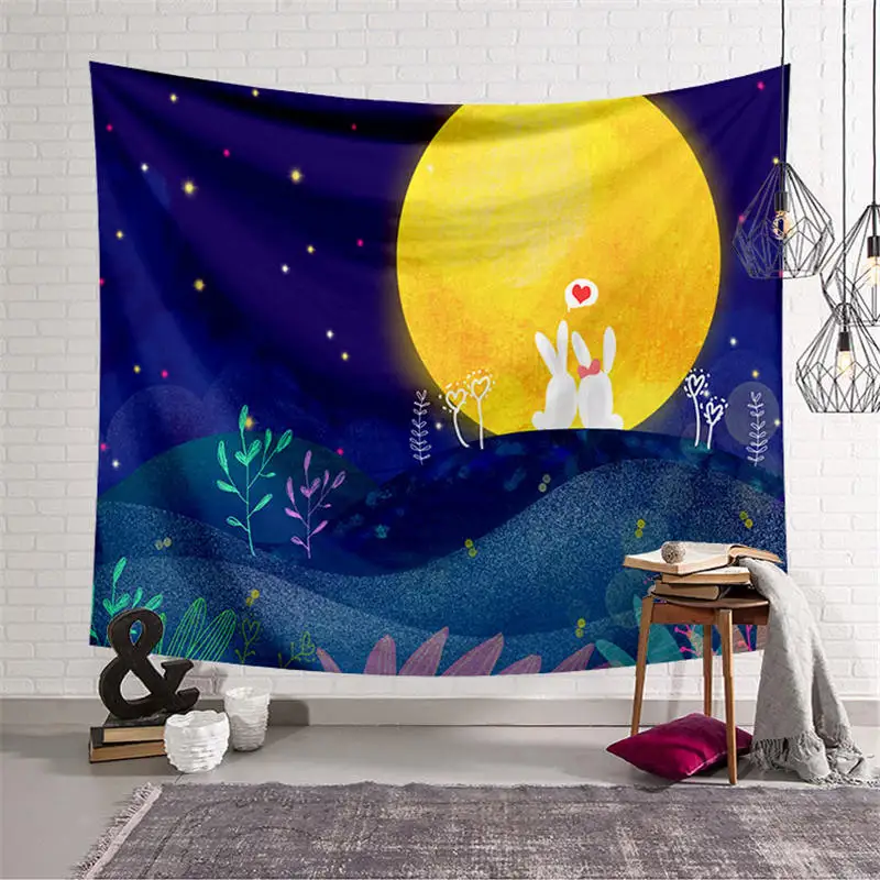 Китайский винтажный принт большой гобелен настенный Хиппи Мандала