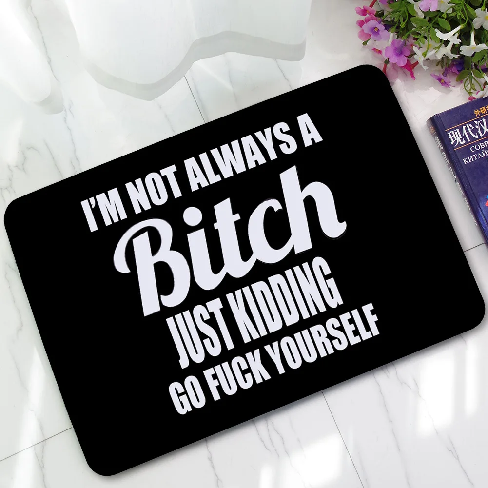 Черно белые резиновые Противоскользящие коврики Hello Goodbye Для входной двери для