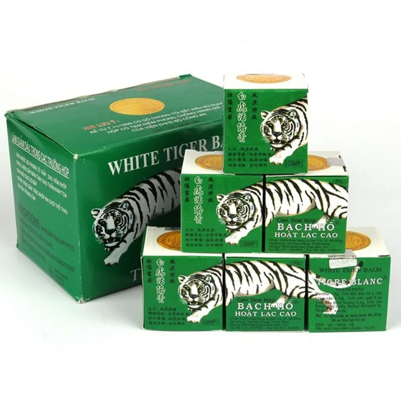 1 шт. Вьетнам 20 г белый бальзам с тигром для головной боли зубной в животе baume тигр