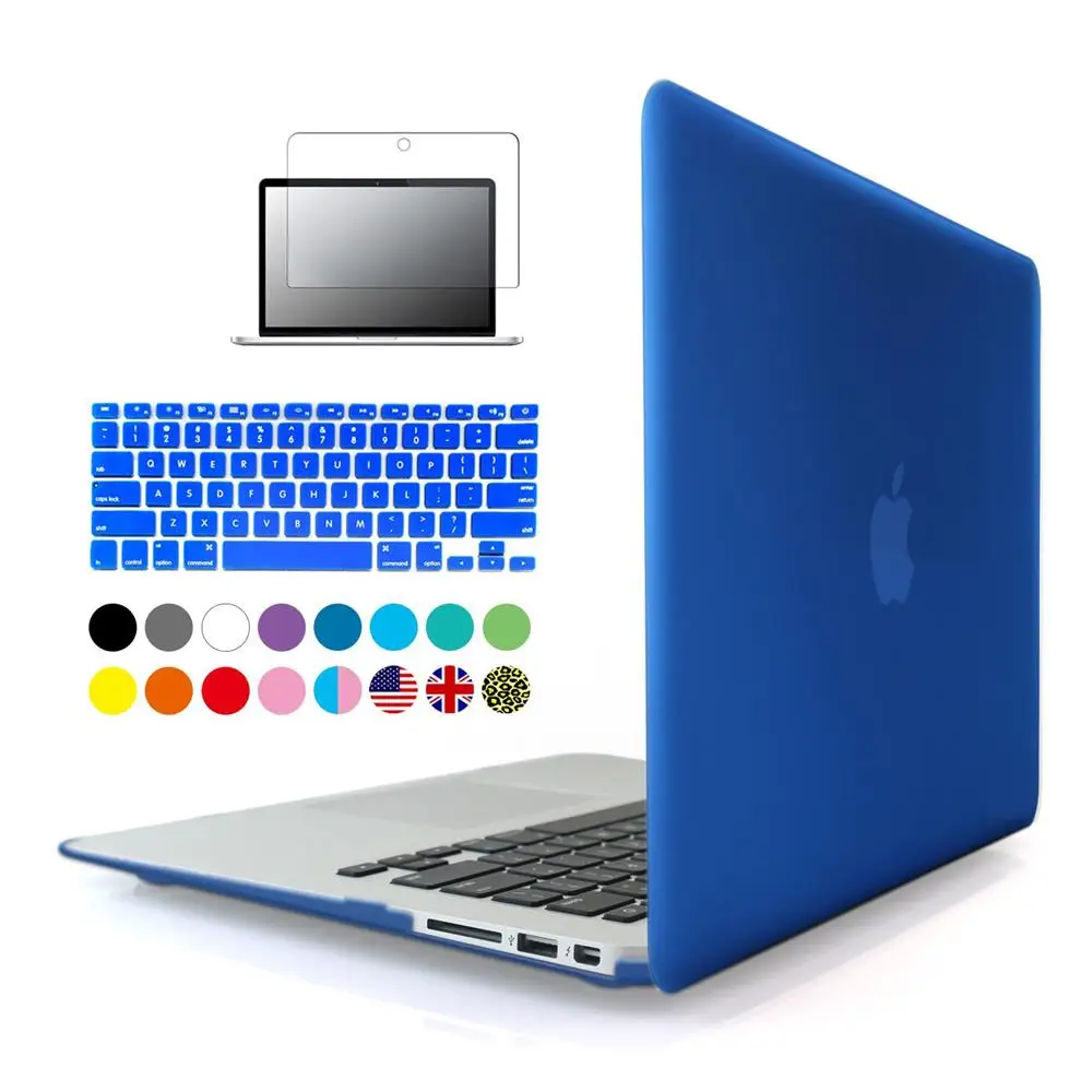 Матовый чехол 3 в 1 для Apple macbook Air Pro Retina 11 12 13 15 дюймов защита Mac book 6 4 жесткая сумка