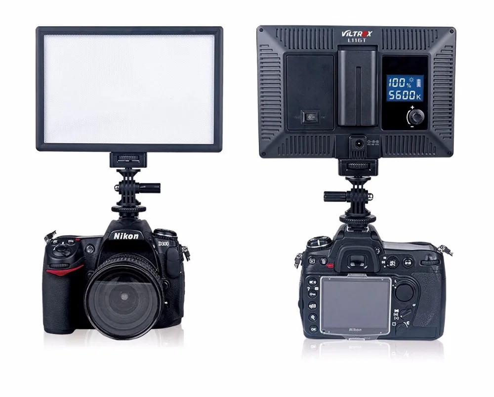 VILTROX L116T светодиодный видео-и фотокамера свет CRI95 Супер тонкая студийная панель ЖК-дисплей экран фото освещение для Youtube
