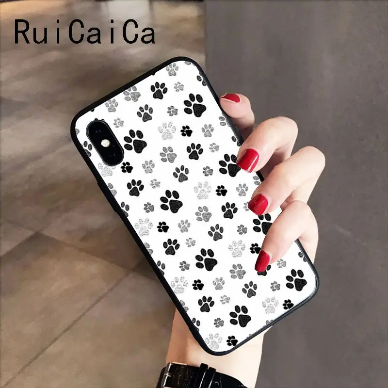 A13 RuiCaiCa отпечаток лапы собаки клиент высокого качества чехол для телефона iPhone 8 7 6S 6Plus X XS MAX 5 5S SE XR 10 Чехол - Цвет: A13