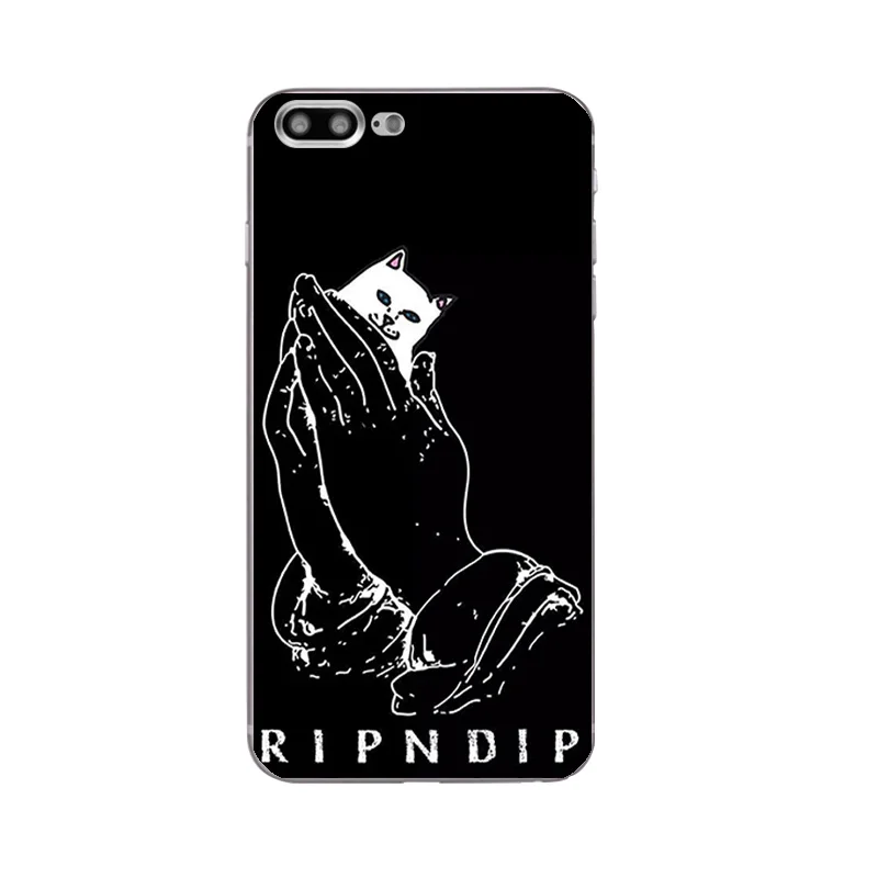 DIY For Apple iPhone 7 / 8 Plus 10 Phone Case X 5C 5S SE Shell Soft TPU 6S Cover Finger Cat Printing |
