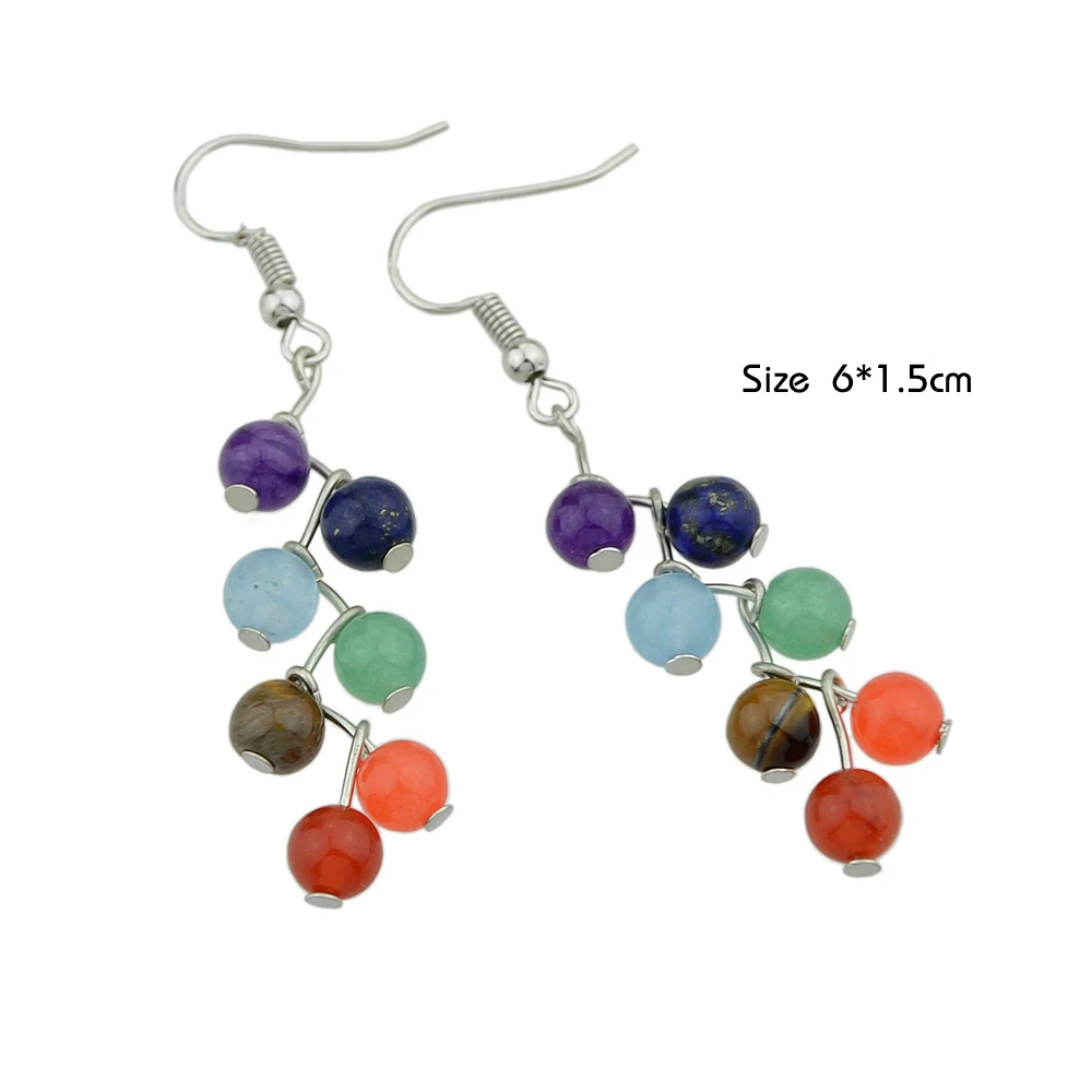 Joywish Boho Серьги серебро Цвет с ful Бусины Кристалл Геометрическая Форма Висячие