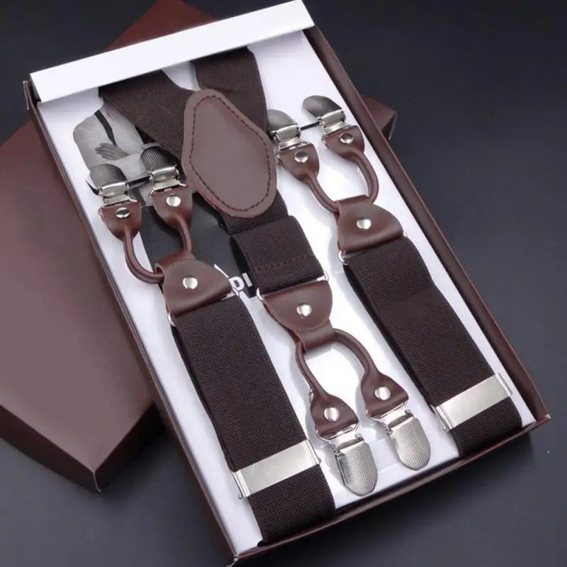 Подтяжки мужские универсальные на 6 клипсах 115 см|vintage mens suspenders|mens suspendersmens suspenders