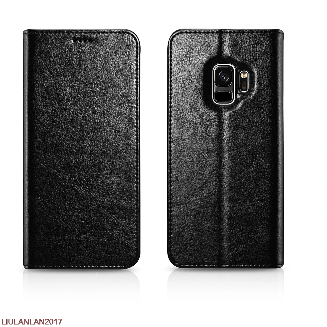 Для мужчин женщин Бизнес плотная чехол для samsung S9 ретро из искусственной кожи