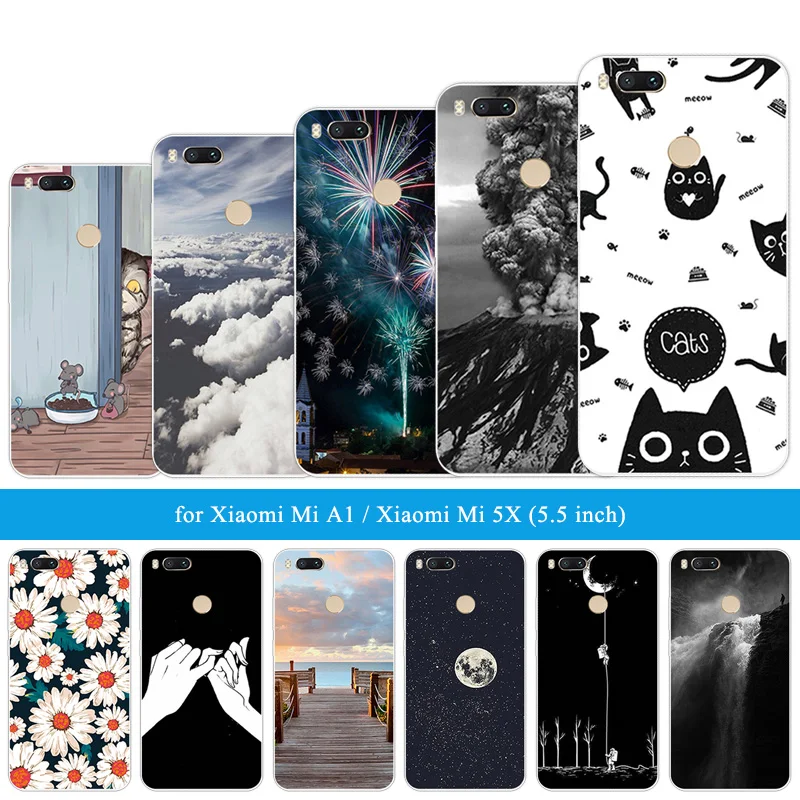 Чехол для Xiaomi Mi A1 MiA1 5 дюймов Мягкий ТПУ силиконовый защитный чехол задней панели
