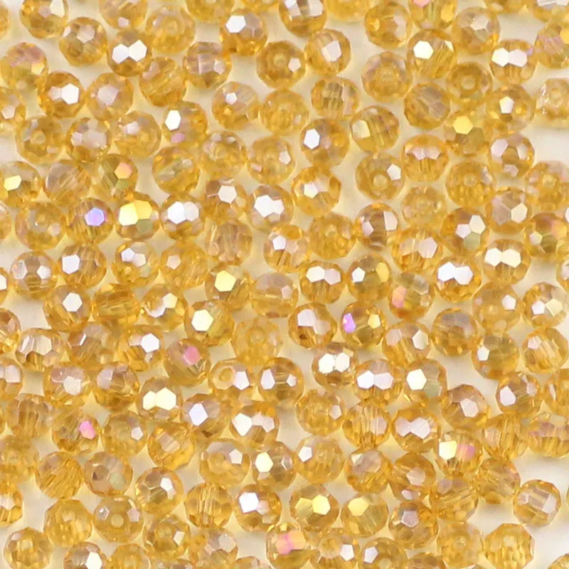 Gold Champagne WLYeeS очарование Кристалл бисер 3 мм 200 шт австрийский футбольный кристалл граненые Стеклянные круглые бусины для рукоделия ювелирных изделий - Цвет: Gold Champagne