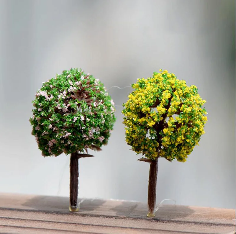 Миниатюрные фигурки в виде цветка и дерева декоративный волшебный сад