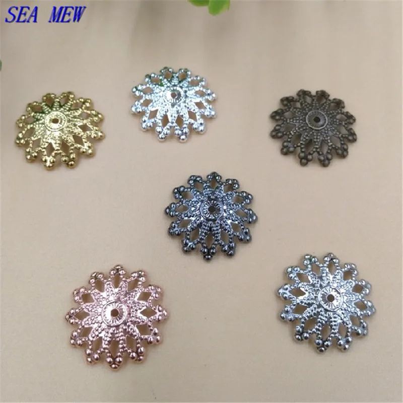 

SEA MEW 16 мм, медные разноцветные розетки для бижутерии, 4 цвета