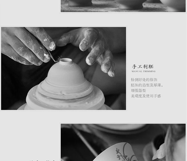 200 мл Цзиндэчжэнь керамический гайвань голубой и белый фарфор Tureen ручная окрашенный чайный чаша для домашнего чая чайный набор кунг-фу чайная церемония