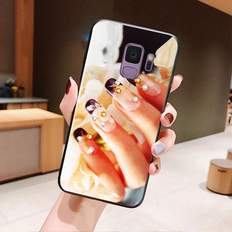 YonLinTan coque чехол для Samsung galaxy s9 Plus s 9 s9plus силиконовый etui мягкий палец роскошный 3d