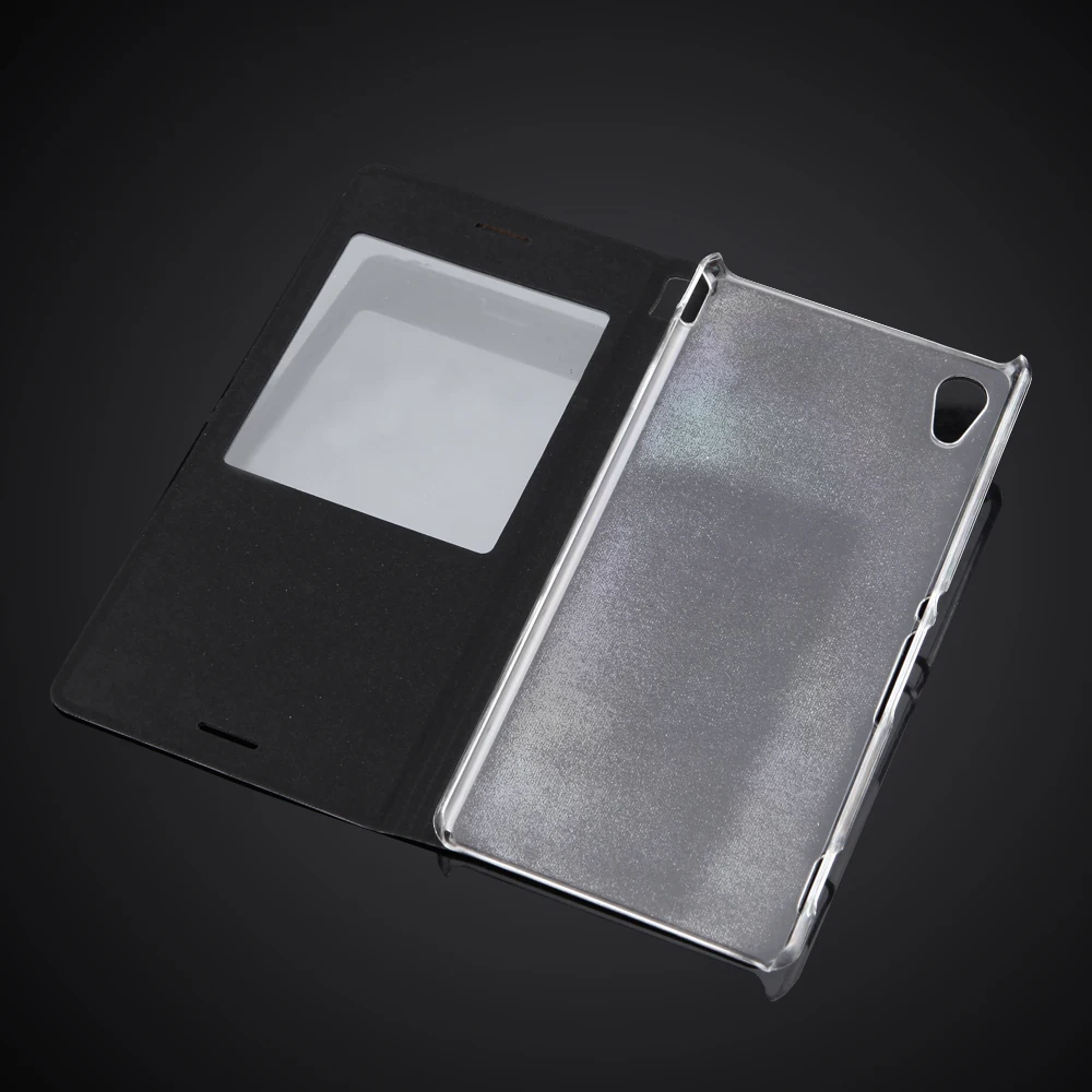 Роскошный кожаный Ультратонкий чехол M4 Aqua для Sony Xperia E2303 E2333 E2353 книжка с окошком и