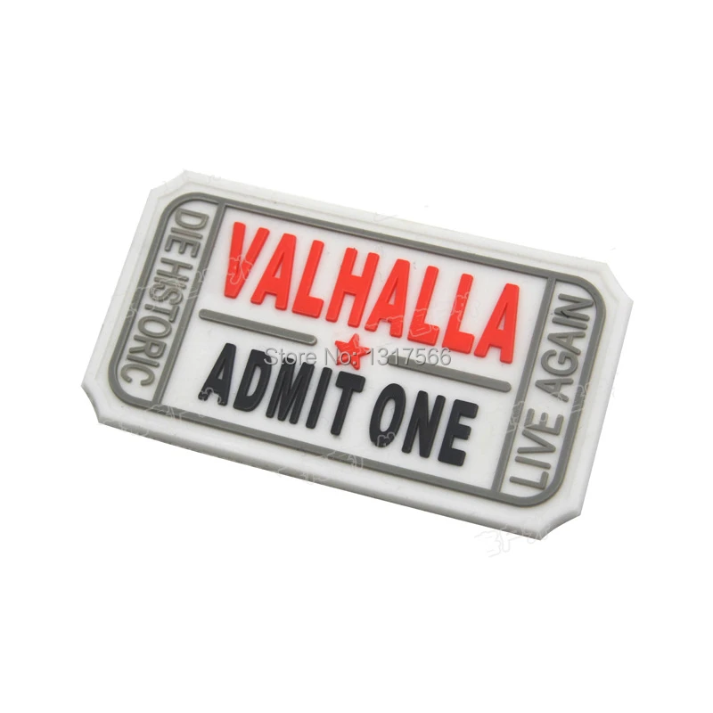 VALHALLA принять один 3D ПВХ пластырь резиновые пластыри Военная Тактическая повязка