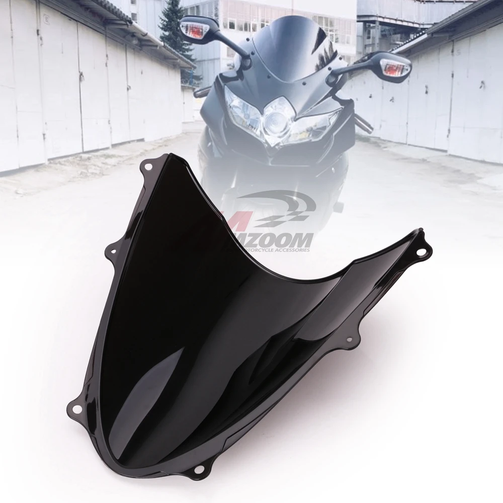 Черный ветровое стекло двойной пузырь для Suzuki GSXR 600 750 R gsxr600 gsxr750 600R 750R K8 2008 2009 2010 08 09