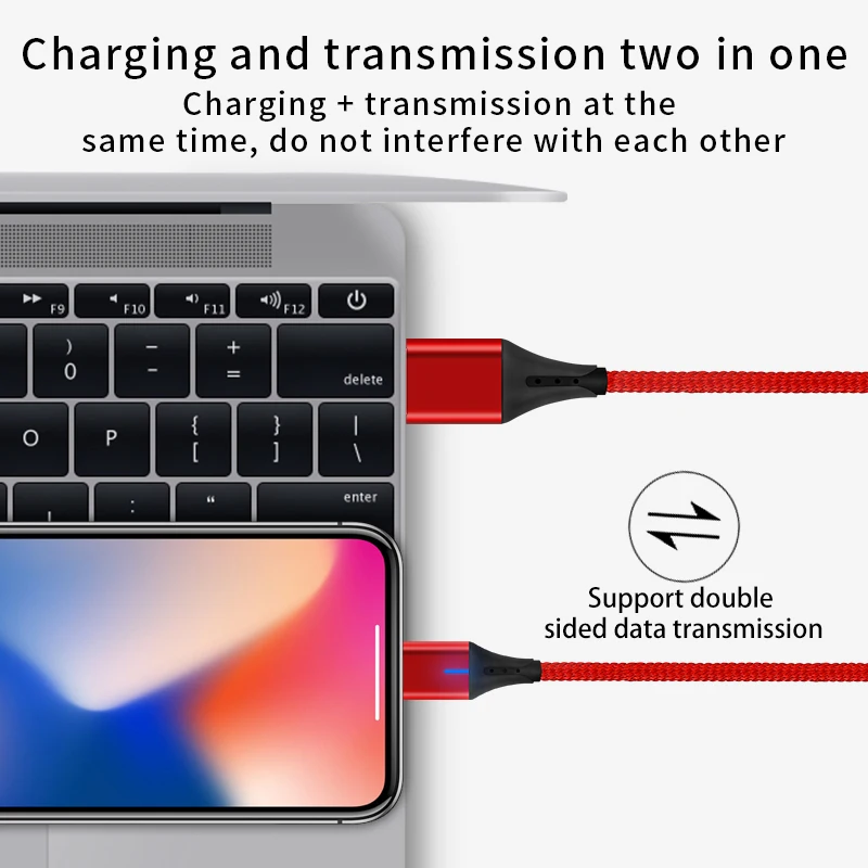 3A Магнитный Зарядное устройство кабель для передачи данных iPhone X XS Max XR 6 7 быстрой