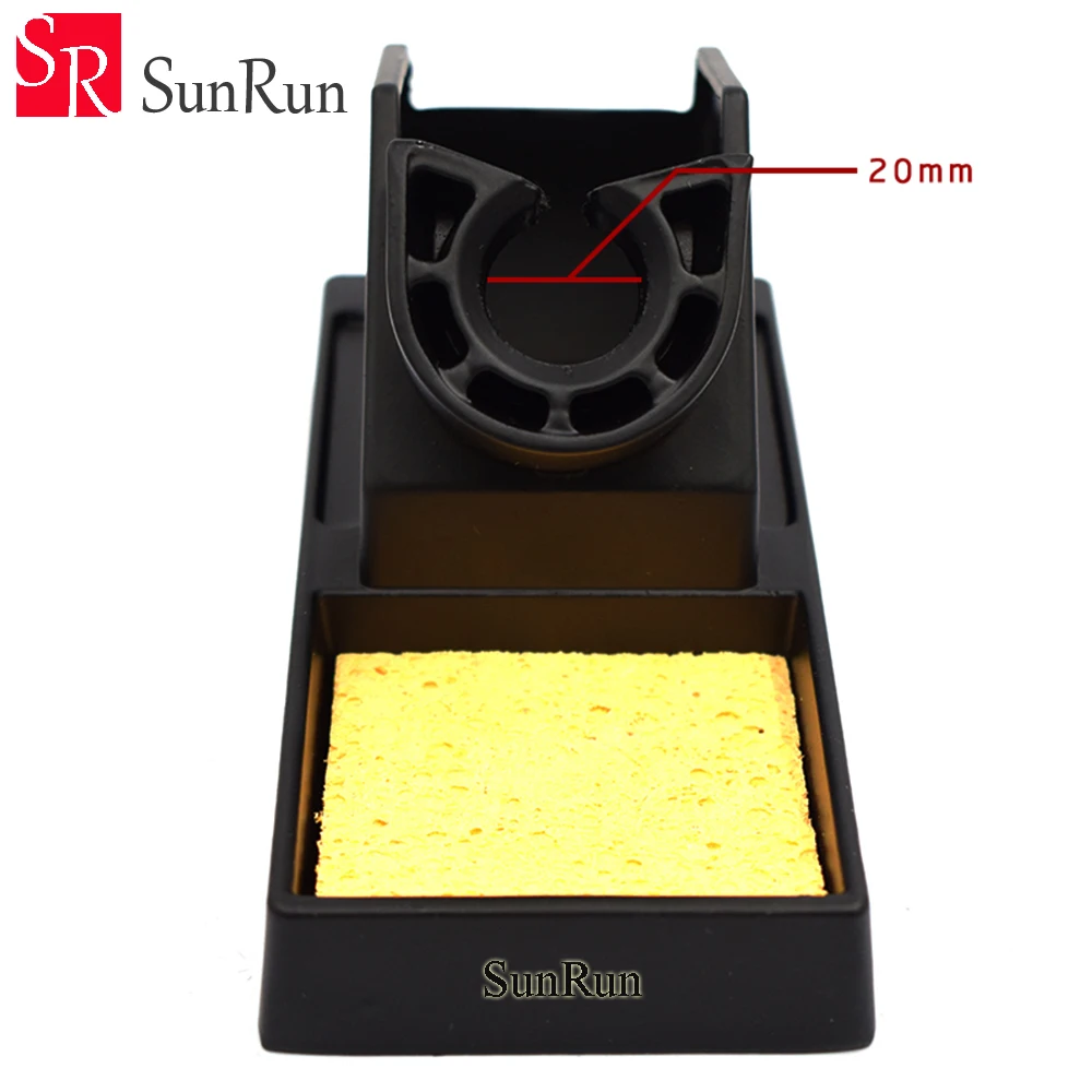 1 шт. металлическая паяльная станция стойка база с губкой черный 8586/858D +/936