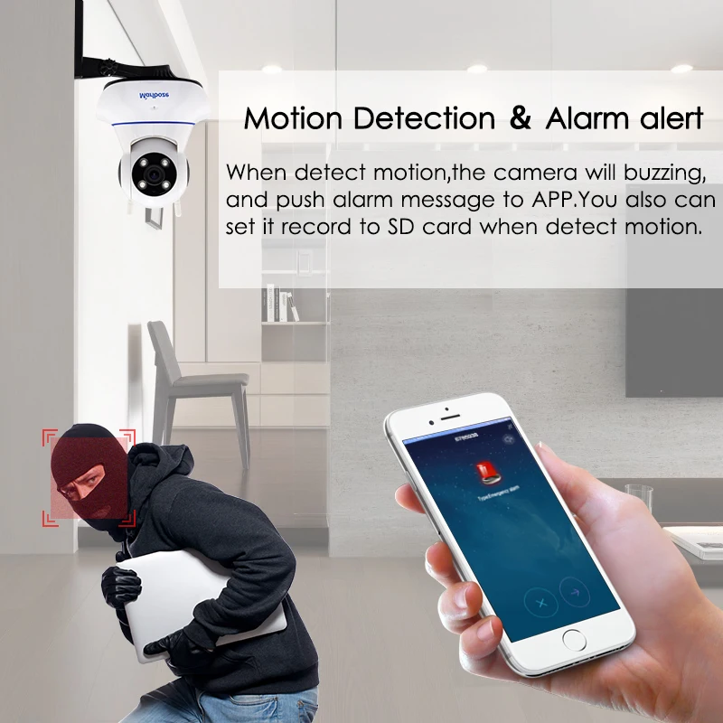 Две антенны 720P HD wifi IP камера День Ночь Pan Tilt IR Motion detect аудио 64G TF карта приложение сигнализация Push местная сигнализация