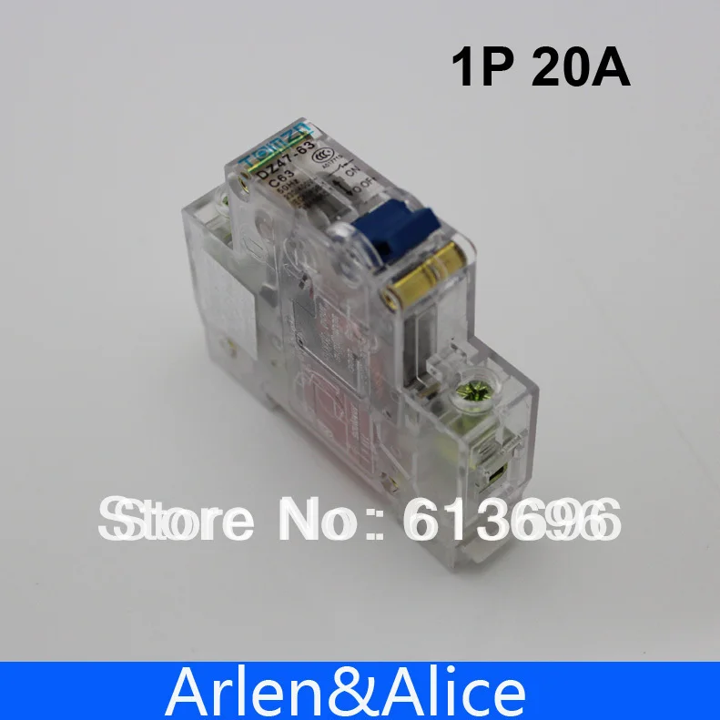 1P 20A прозрачный чехол Mini Circuit breaker MCB хорошего качества|mcb distribution|mcb circuit breakermcb electrical