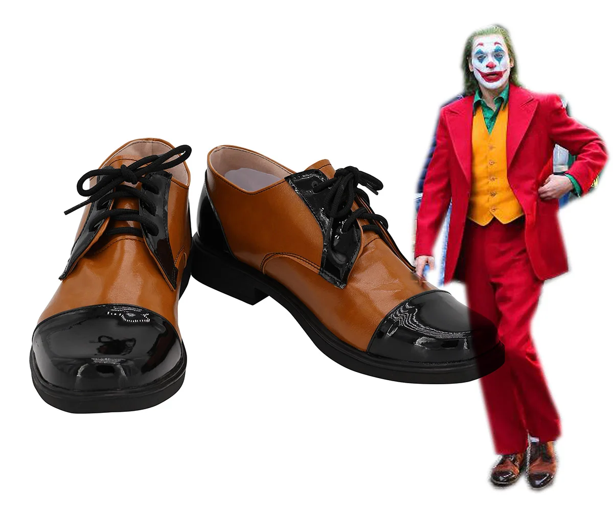Обувь для косплея Joker 2019 Артур Fleck коричневые ботинки изготовленные на заказ