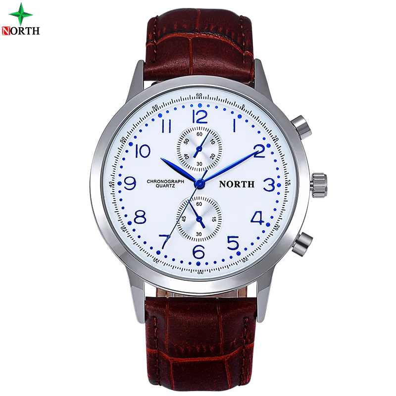 

Men Watch Round Quartz Watch 30m Waterproof Ultra-thin Man Casual Genuine Leather Strap Wristwatches Business Watches