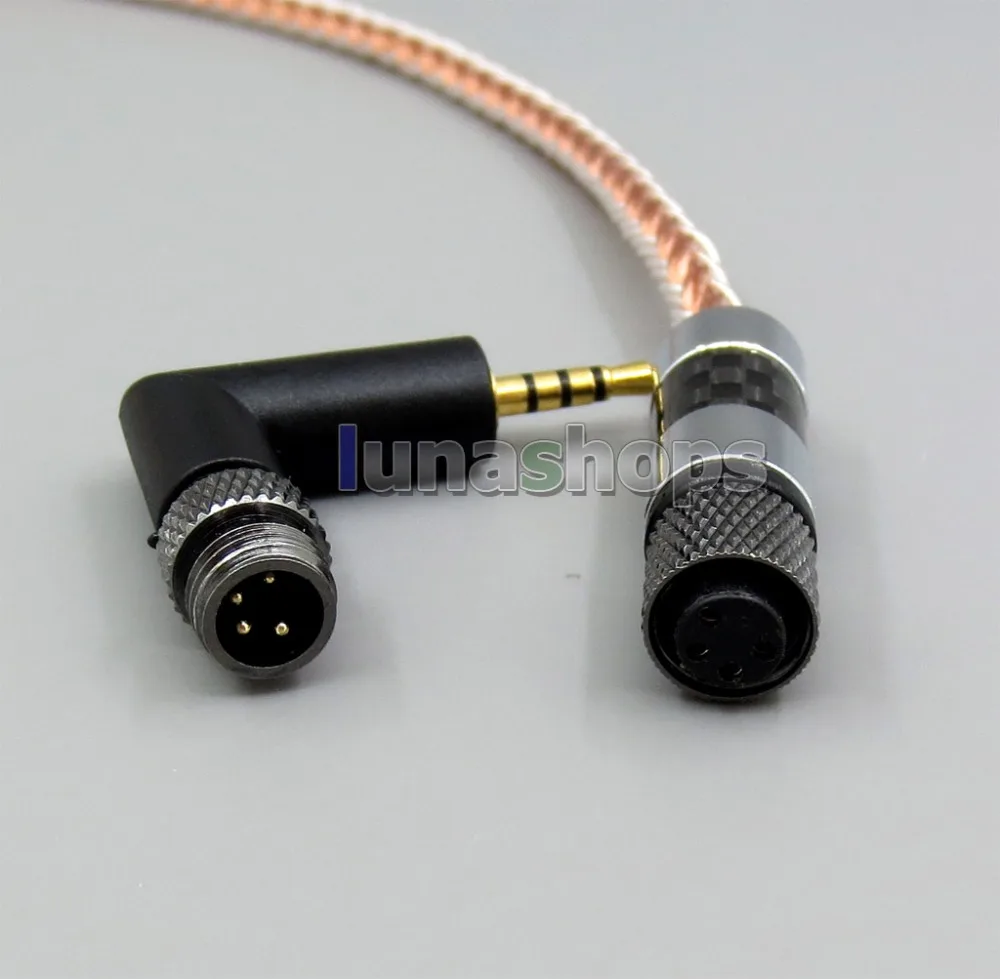LN006239 4 в 1 разъем 16 ядер OCC+ чистый посеребренный кабель для Sennheiser HD580 HD600 HD650 HDXXX HD660s