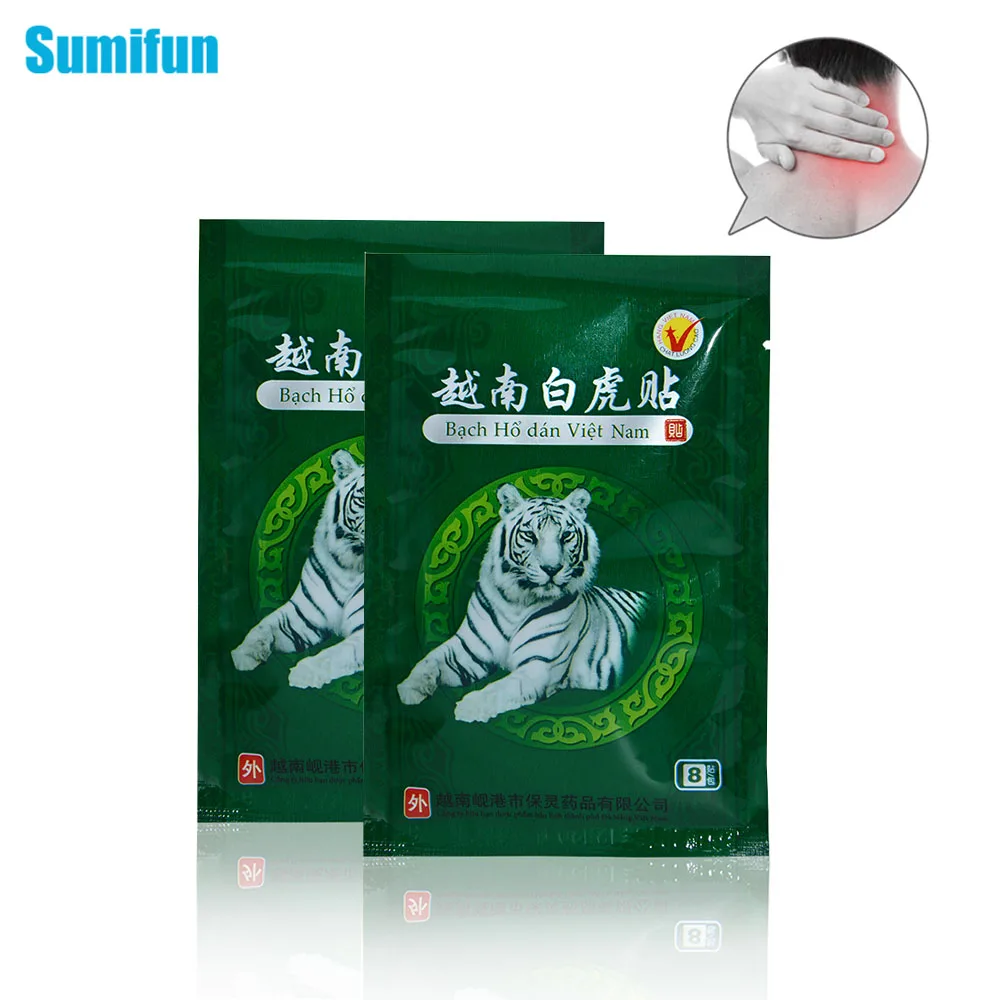 Sumifun 8 шт. вьетнамский белый тигровый бальзам мышечный ртрит Шейная пластырь
