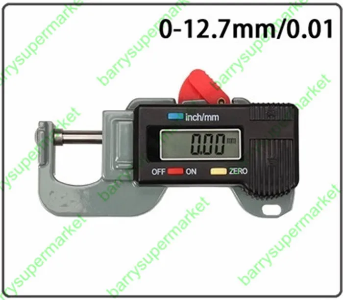 Цифровой толщиномер 0 12 7 мм микрометр для измерения толщины кожи|meter ruler|micrometer
