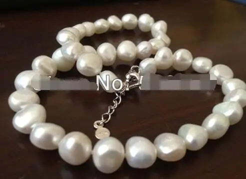 

Selling Jewelry>>Natural luster 11-12mm Freshwater Baroque pearl necklace