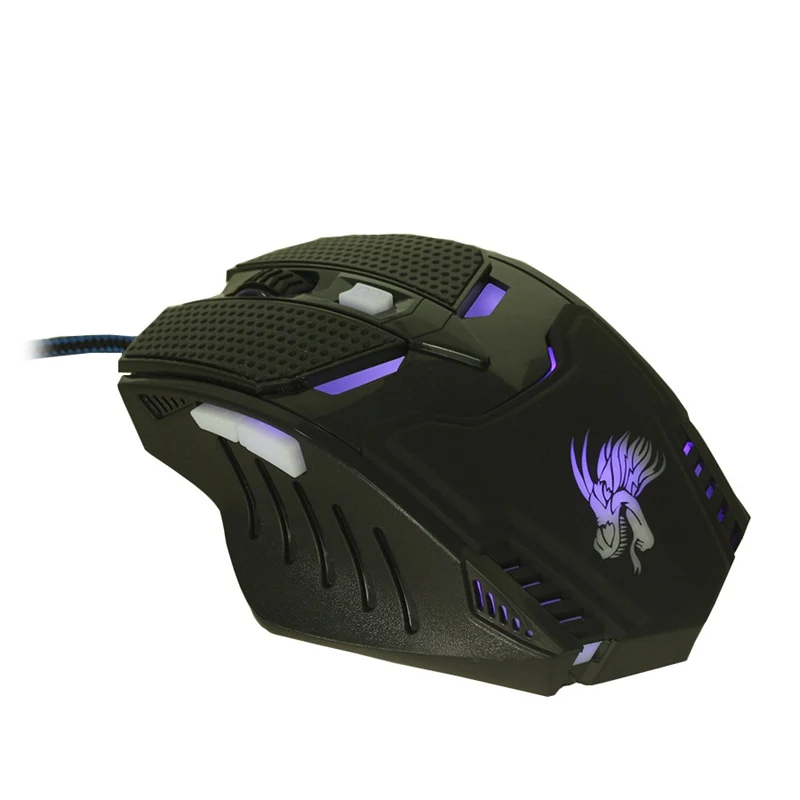 Новый 2017 5000 Точек на дюйм LED оптическая 6D USB проводной Игры игровые Мышь Gamer
