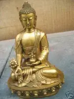 Large Tibet Tibetan brass Medicine Buddha Statue Garden Decoration Copper Ornaments collection crafts Statue decoration