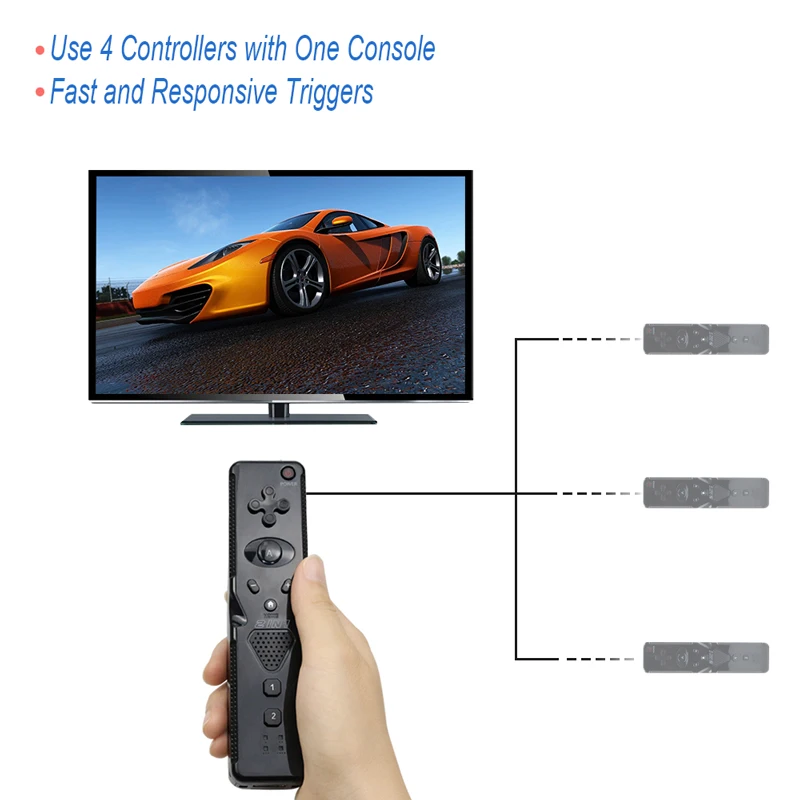 Bluetooth беспроводной контроллер для Wii с дистанционным управлением движения плюс