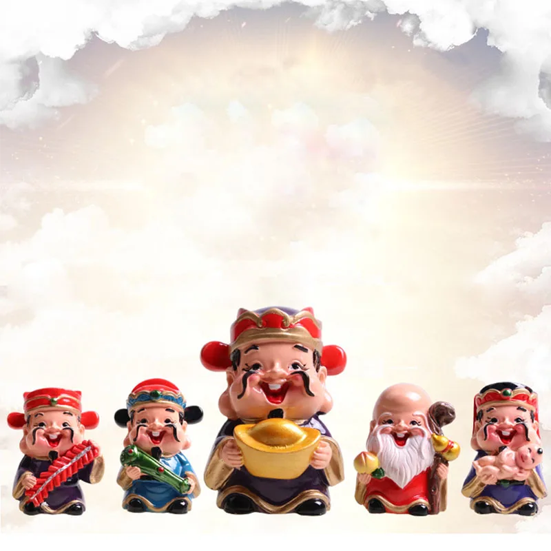 Wufu five road God of Wealth украшение автомобиля на удачу милый мультфильм кукла предметы