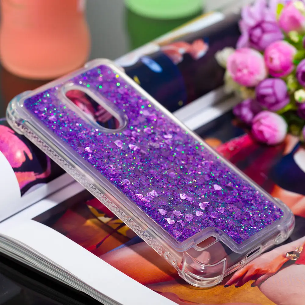 Блестящий чехол со звездами для телефона LG K10 2018 + K10a K11 X410E динамический жидкий