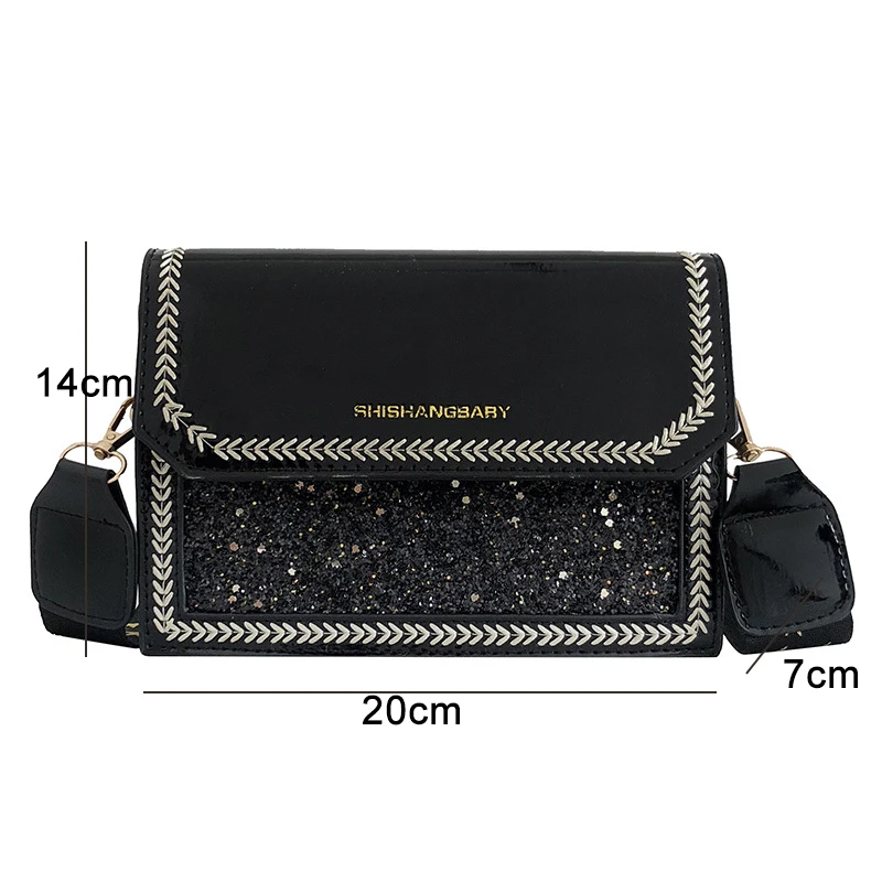Youda New Broadband Crossbody Bag Female Korean Style All-matching Shoulder Bags Fashion Casual Women Sequin Simple Tote | Багаж и сумки