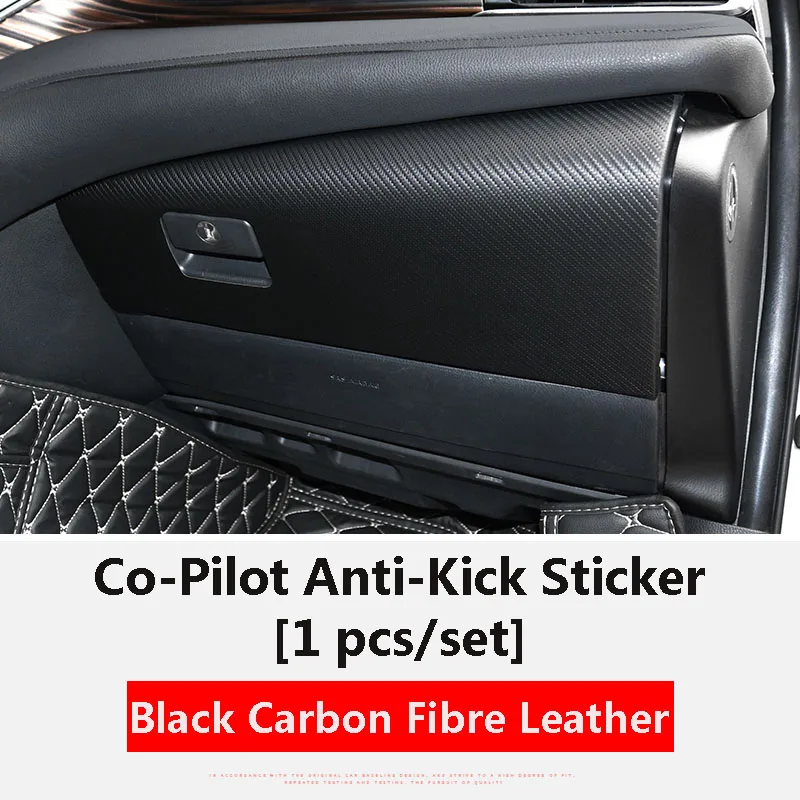 Copilot Black 1Pcs QHCP чехол для рычага переключения передач, чехлы на руль, Защитная Наклейка на дверную колонну, кожаный внутренний аксессуар для Toyota Camry - Название цвета: Copilot Black 1Pcs