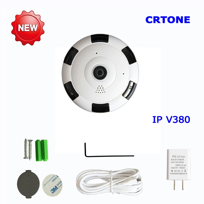 CRTONE V380 мини-камера DVR IP Wifi камера HD 960 P 360 градусов панорамная сеть видеонаблюдения