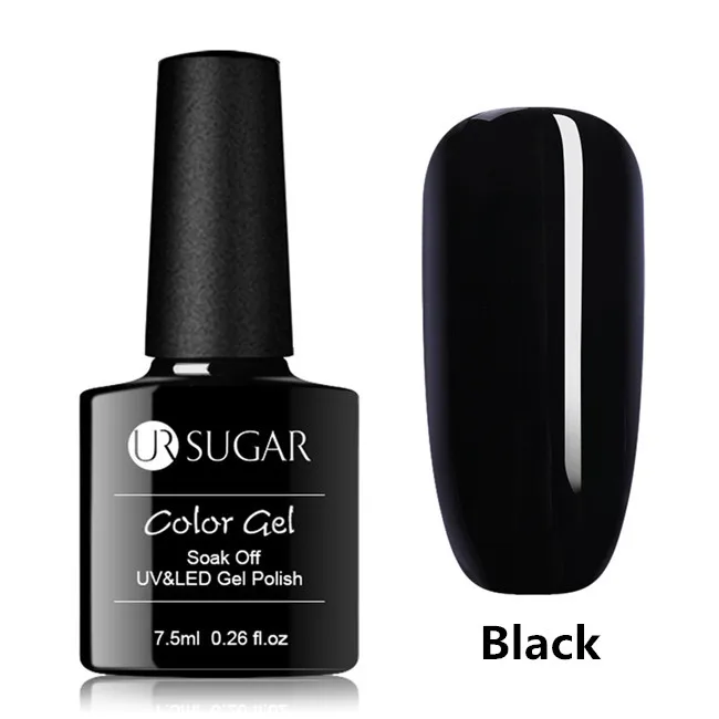 black Ur Sugar 7,5 мл Хамелеон 9D Магнитный Гель-лак для ногтей волшебный лазерный Блеск Дизайн ногтей замочить от УФ светодиодный Гель-лак - Цвет: black