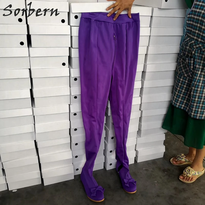 Сапоги унисекс на плоской подошве с бантом молнии|Ботфорты| |