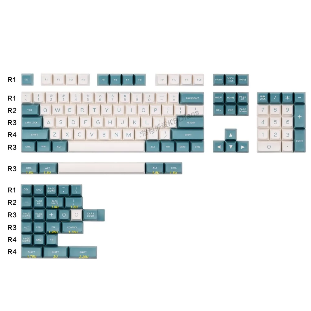 [BFCM] MAXKEY зеленый и белый SA профиль колпачки набор 134 ключей|Клавиатуры| |