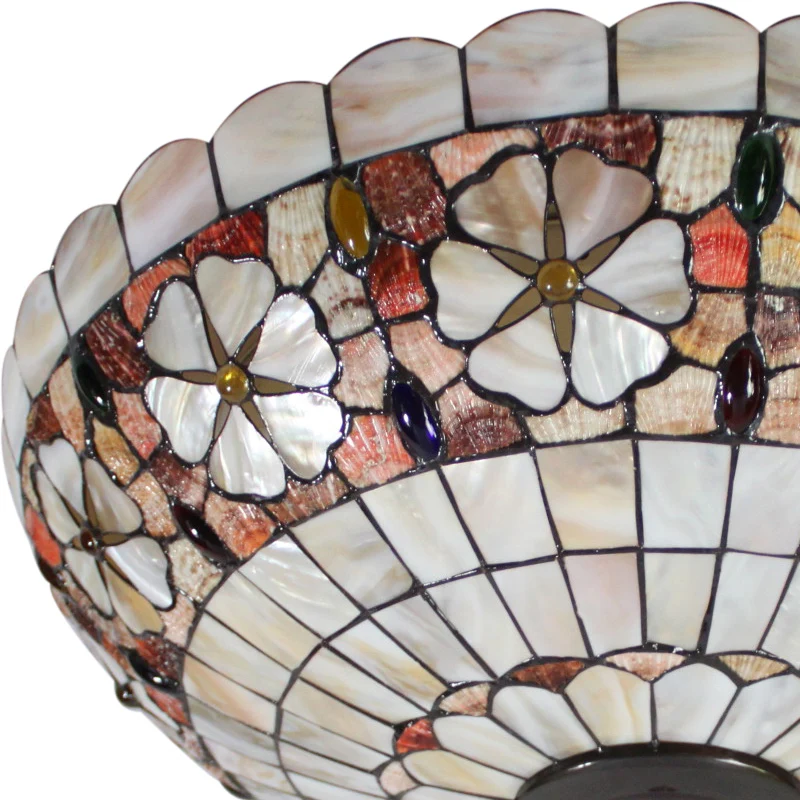 

Tiffany Mediterranean style natural shell ceiling lights lustres night light led lamp floor bar home lighting