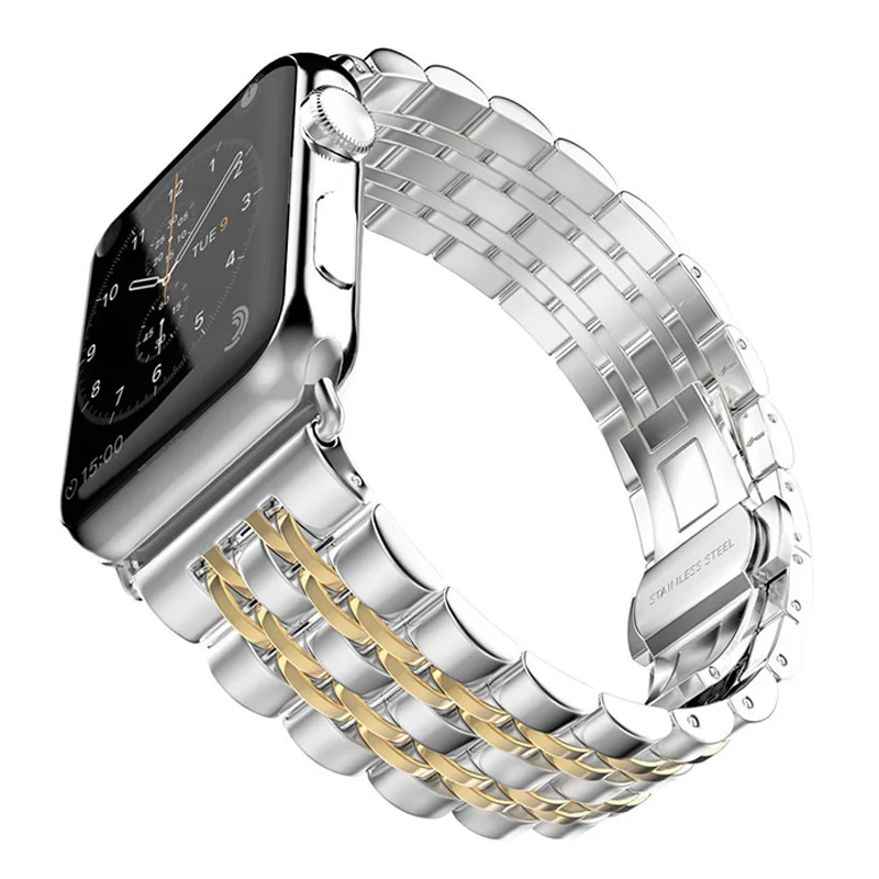 Ремешок для часов из нержавеющей стали ремешок IWatch Apple Watch 38 мм 42 металлический с