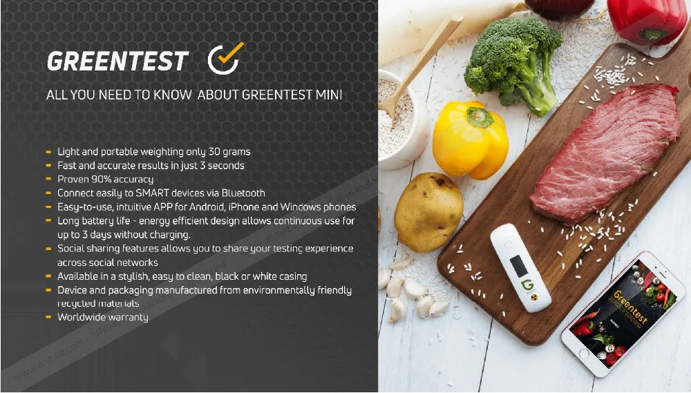 Greentest Мини Высокая Точность чтение цифровой еда нитратный тестер, фрукты и овощи нитрат обнаружения/здравоохранения