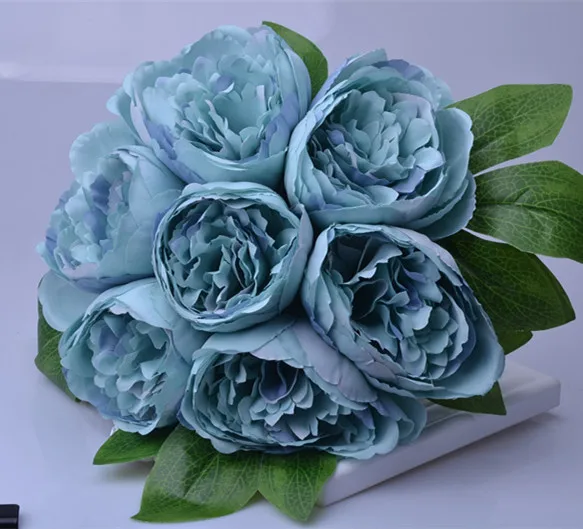 10 шт./Букет невесты с пионами свадебный букет Цветочная ваза мебель для дома