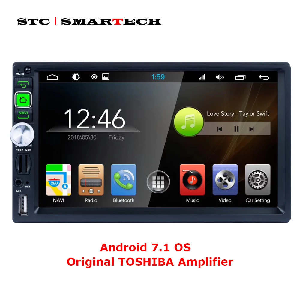 SMARTECH 2 Din Android 7 1 автомобиль радио gps навигации Системы автомобиля MP4 MP5 плеер дюймов
