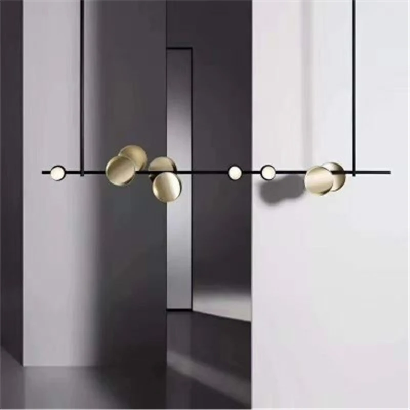 Nordic Designer Post-modern Dinner room Creative Hardware Restaurant Pendent light Art Villa Model Room Living pendent lamp | Лампы и