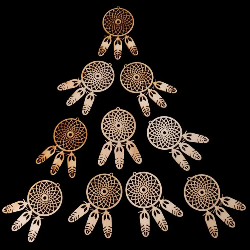 Деревянная форма пера деревянная Ловец снов висящий мечтатель кулон лазерная